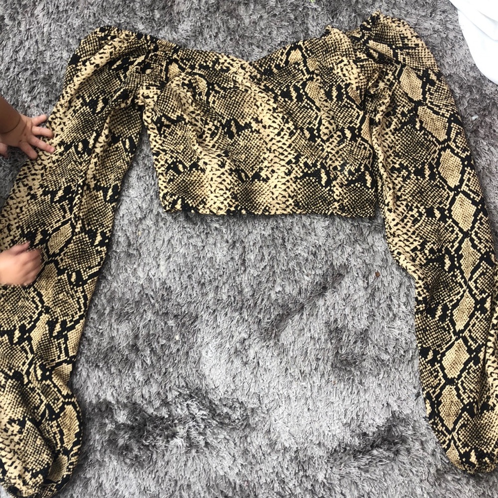 Big sleeve cropped top
